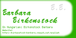 barbara birkenstock business card